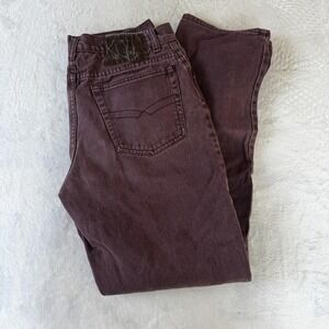 Vintage Bugle Boy Jeans Mens‎ 32x34 Purple Straight Leg Denim Made Hong Kong 90s